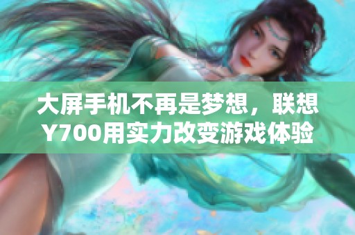 大屏手机不再是梦想，联想Y700用实力改变游戏体验