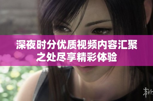 深夜时分优质视频内容汇聚之处尽享精彩体验