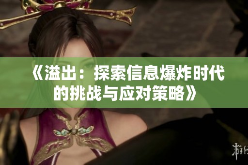 《溢出：探索信息爆炸时代的挑战与应对策略》