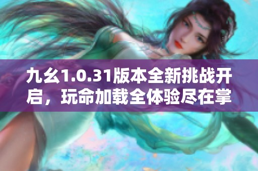 九幺1.0.31版本全新挑战开启，玩命加载全体验尽在掌握