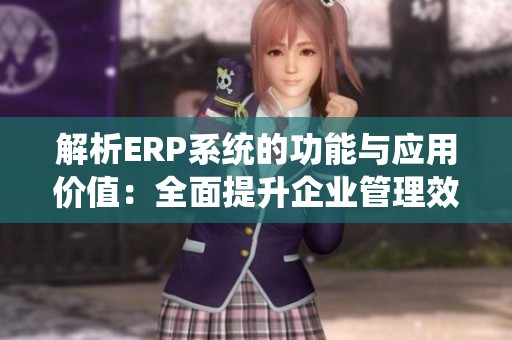 解析ERP系统的功能与应用价值：全面提升企业管理效率