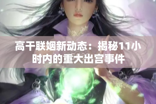 高干联姻新动态：揭秘11小时内的重大出宫事件