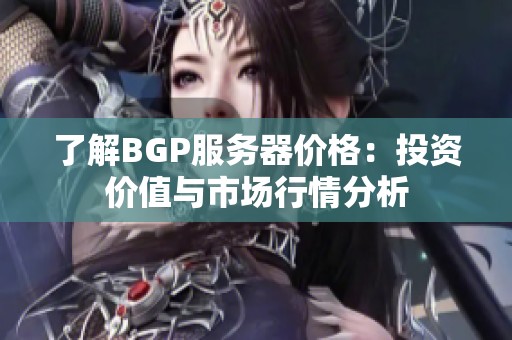 了解BGP服务器价格：投资价值与市场行情分析