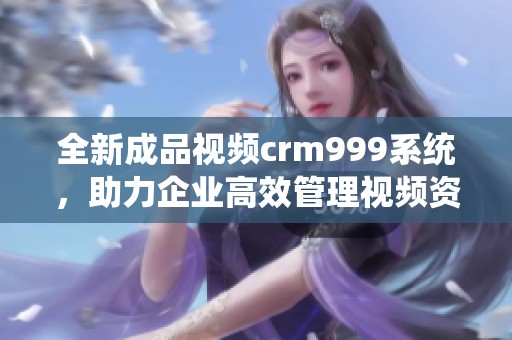 全新成品视频crm999系统，助力企业高效管理视频资源