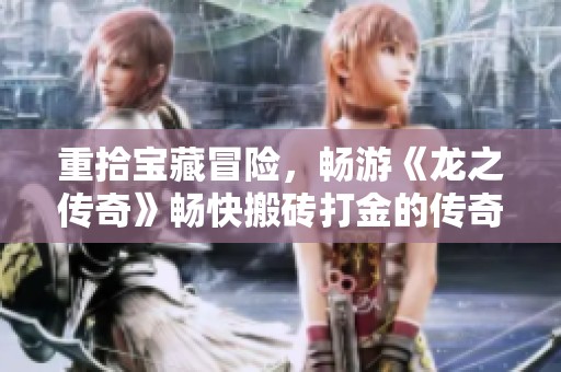 重拾宝藏冒险，畅游《龙之传奇》畅快搬砖打金的传奇之旅