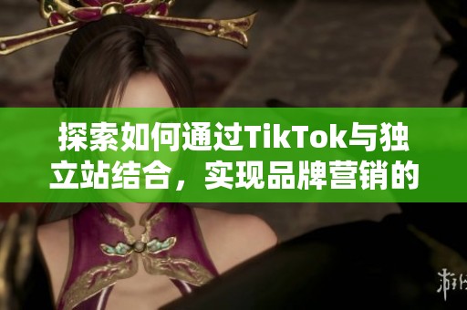 探索如何通过TikTok与独立站结合，实现品牌营销的新机遇