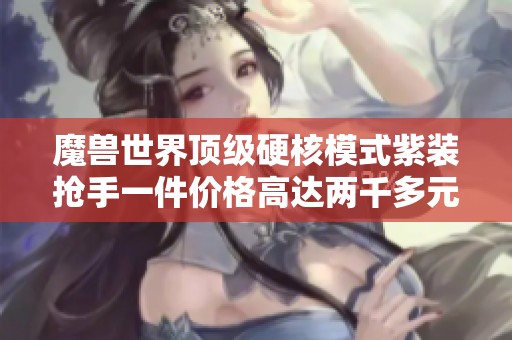 魔兽世界顶级硬核模式紫装抢手一件价格高达两千多元