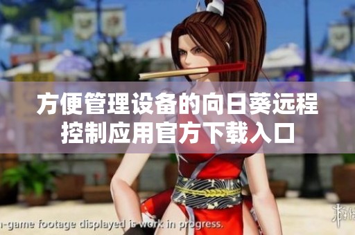 方便管理设备的向日葵远程控制应用官方下载入口