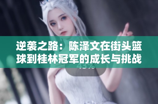 逆袭之路：陈泽文在街头篮球到桂林冠军的成长与挑战