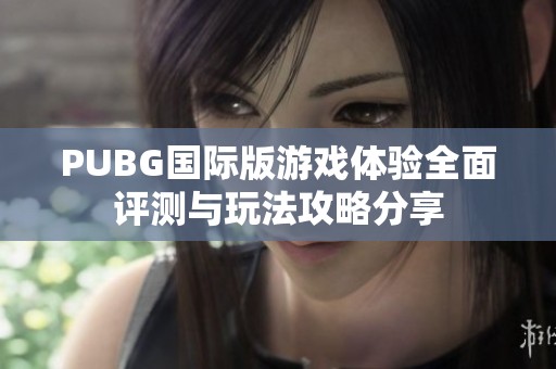 PUBG国际版游戏体验全面评测与玩法攻略分享
