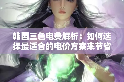 韩国三色电费解析：如何选择最适合的电价方案来节省开支