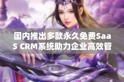 国内推出多款永久免费SaaS CRM系统助力企业高效管理客户关系