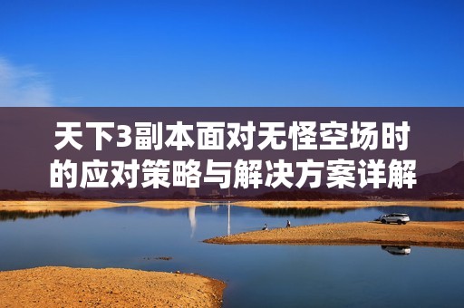 天下3副本面对无怪空场时的应对策略与解决方案详解