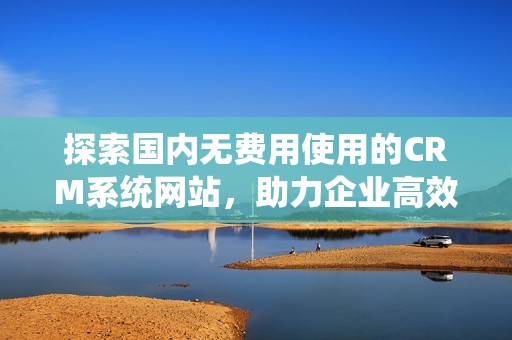 探索国内无费用使用的CRM系统网站，助力企业高效管理客户关系