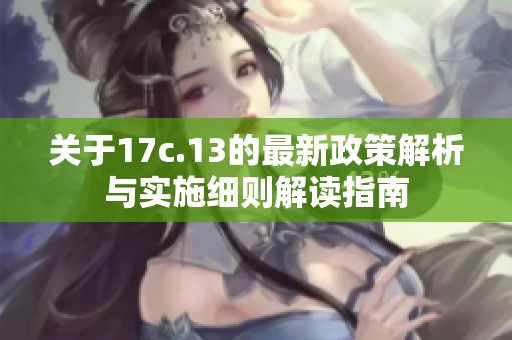 关于17c.13的最新政策解析与实施细则解读指南