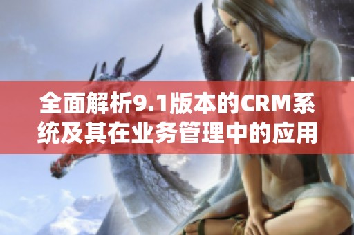 全面解析9.1版本的CRM系统及其在业务管理中的应用效果