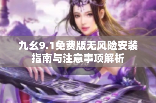 九幺9.1免费版无风险安装指南与注意事项解析