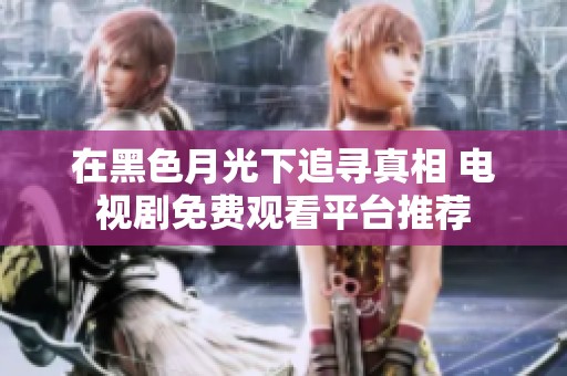 在黑色月光下追寻真相 电视剧免费观看平台推荐