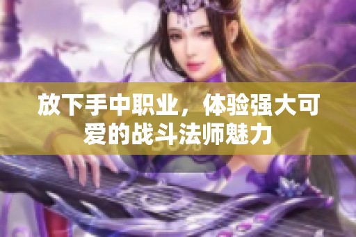 放下手中职业，体验强大可爱的战斗法师魅力