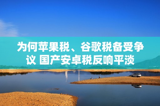 为何苹果税、谷歌税备受争议 国产安卓税反响平淡