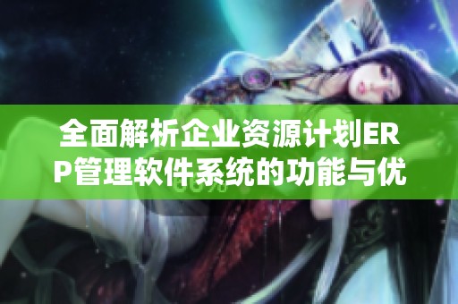 全面解析企业资源计划ERP管理软件系统的功能与优势