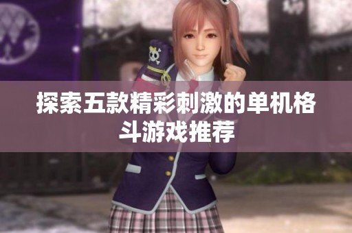 探索五款精彩刺激的单机格斗游戏推荐