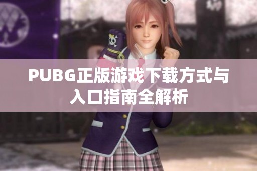 PUBG正版游戏下载方式与入口指南全解析