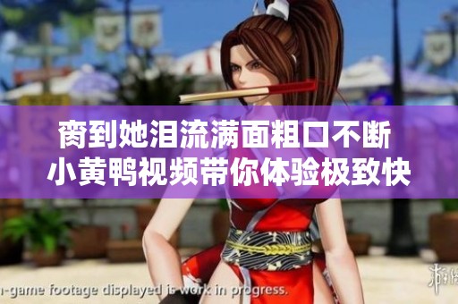 脔到她泪流满面粗口不断 小黄鸭视频带你体验极致快感
