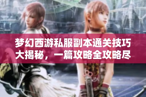 梦幻西游私服副本通关技巧大揭秘，一篇攻略全攻略尽在掌握！