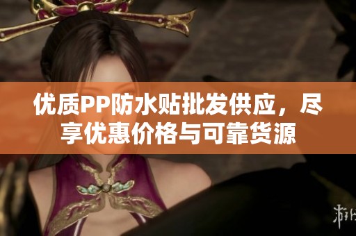 优质PP防水贴批发供应，尽享优惠价格与可靠货源