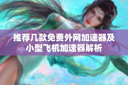 推荐几款免费外网加速器及小型飞机加速器解析