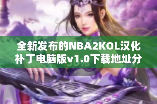 全新发布的NBA2KOL汉化补丁电脑版v1.0下载地址分享