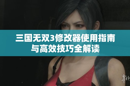 三国无双3修改器使用指南与高效技巧全解读