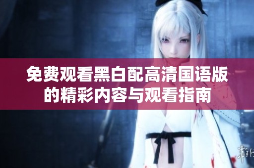 免费观看黑白配高清国语版的精彩内容与观看指南