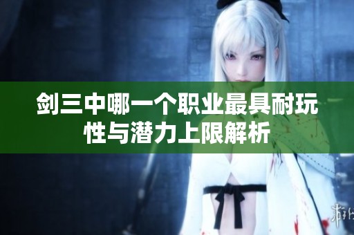 剑三中哪一个职业最具耐玩性与潜力上限解析