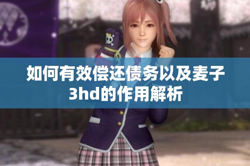 如何有效偿还债务以及麦子3hd的作用解析