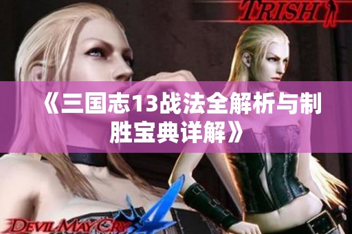 《三国志13战法全解析与制胜宝典详解》