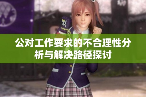 公对工作要求的不合理性分析与解决路径探讨