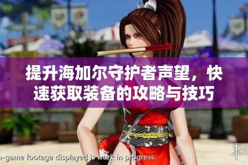 提升海加尔守护者声望，快速获取装备的攻略与技巧