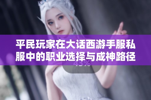 平民玩家在大话西游手服私服中的职业选择与成神路径探讨