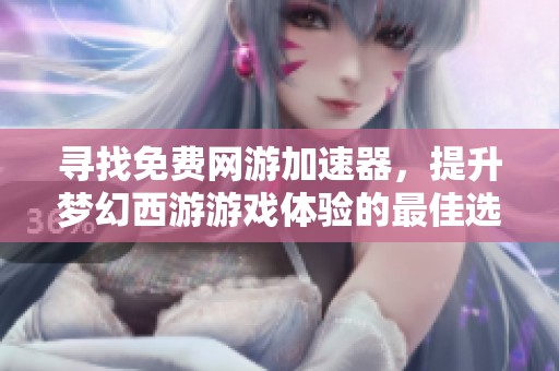 寻找免费网游加速器，提升梦幻西游游戏体验的最佳选择