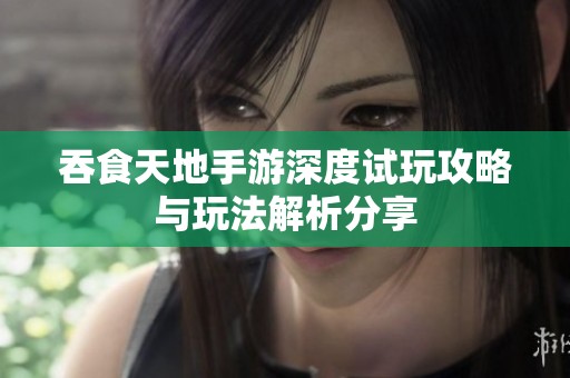 吞食天地手游深度试玩攻略与玩法解析分享