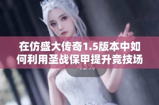 在仿盛大传奇1.5版本中如何利用圣战保甲提升竞技场胜率