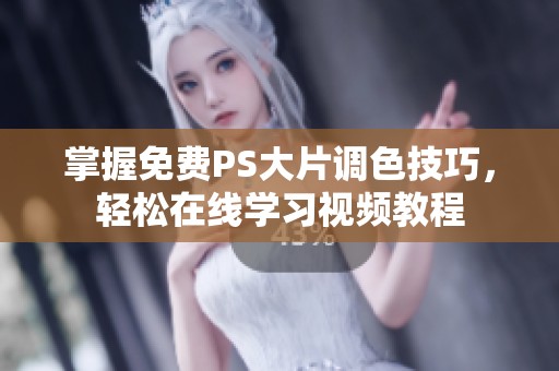 掌握免费PS大片调色技巧，轻松在线学习视频教程