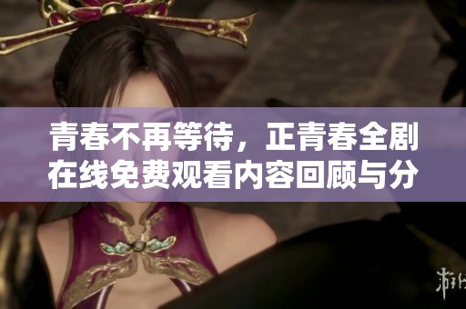 青春不再等待，正青春全剧在线免费观看内容回顾与分享