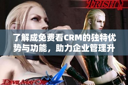 了解成免费看CRM的独特优势与功能，助力企业管理升级