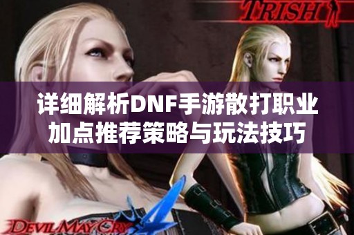 详细解析DNF手游散打职业加点推荐策略与玩法技巧