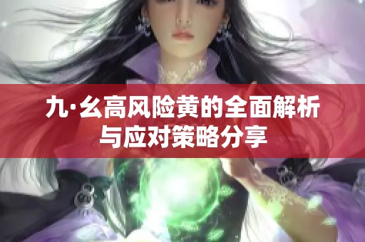 九·幺高风险黄的全面解析与应对策略分享