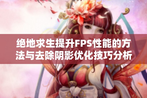 绝地求生提升FPS性能的方法与去除阴影优化技巧分析