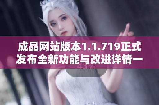 成品网站版本1.1.719正式发布全新功能与改进详情一览